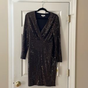 NWT Calvin Klein black & rose gold sequined dress ✨